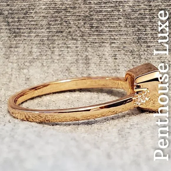 REAL Morganite Rose Gold Sterling Ring - Picture 2 of 6